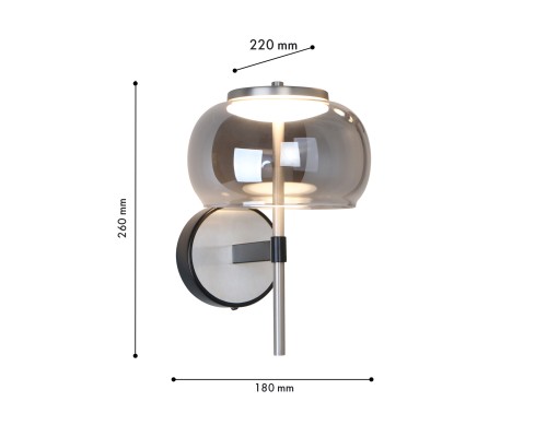 Бра Favourite 4376-1W Trendig LED*7W, 490LM, 4000K, CRI>90 D220*W180*H260мм