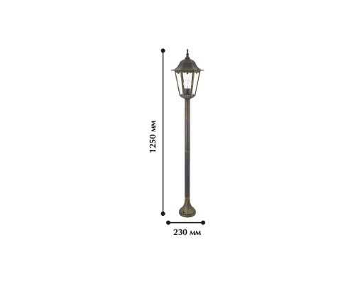 Уличный столб Favourite 1808-1F London 1*E27*100W, IP44 W190*H1120мм