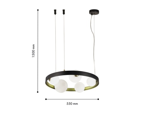 Подвесная люстра F-Promo 4628-5P Shanku 5*G9*28W D550*H200/1500мм