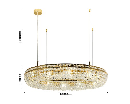 Подвесная люстра Favourite 4015-12P Monilibus 12*E14*40W D800*H120/1120мм