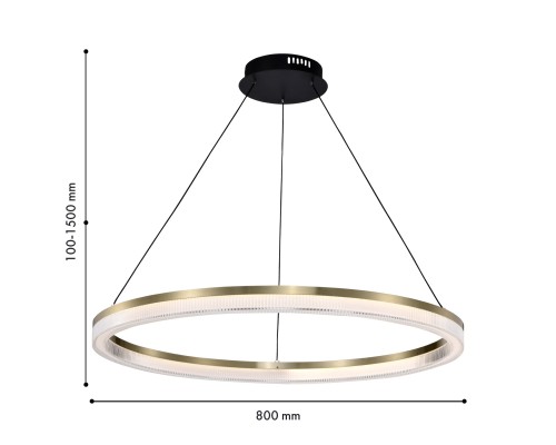Подвесная люстра Favourite 4400-8P Cirkler LED*42W, 3675LM, 4000K, IP20 D800*H100/1500мм