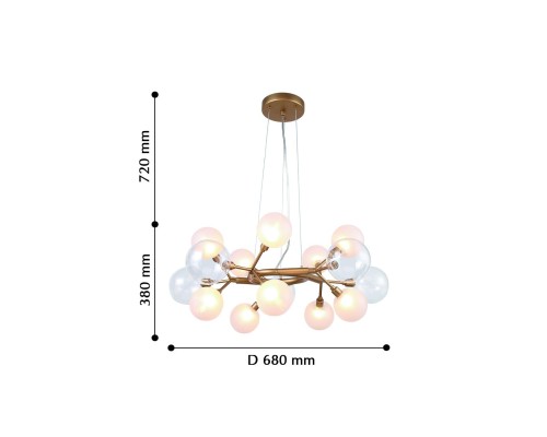 Подвесная люстра Favourite 2515-10P Babylon 10*G9*40W D680*H380/1100мм