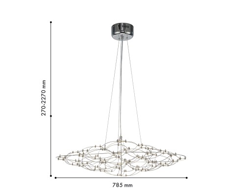 Подвесная люстра Favourite 4305-8P Thinner LED*46W, 5580LM, 3000K/4500K/6000K, remote control D785*H270/2270мм