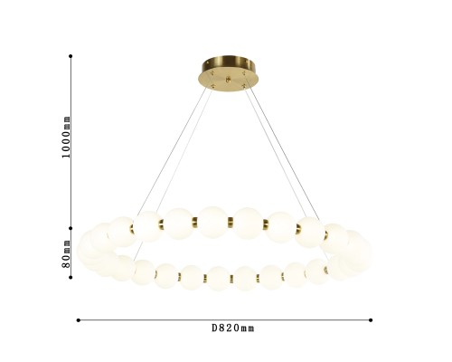 Подвесная люстра Favourite 4014-8P Gubbare LED*60W, 4800LM, 4000K D820*H80/1080мм