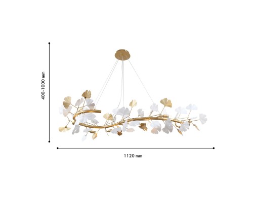 Подвесная люстра Favourite 4080-8P Ginkoa 8*G9*40W L1120*W560*H400/1000мм