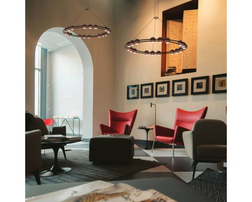 Подвесная люстра Favourite 4561-12P Sturm 12*LED*4W, 2880LM, 4000K D450*H1500/1675мм