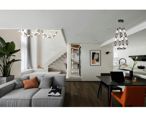 Потолочная люстра Favourite 4560-1PC Perler LED*18W, 1080LM, 4000K D160*H1780/2780 + D505*H890/1775 + D965*H820/1725мм