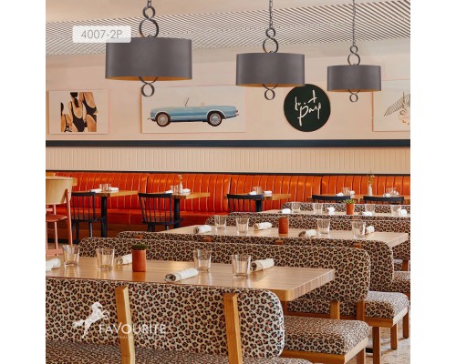 4007-2P, подвесная люстра, L400xW160xH545/1545, 2xE14x40W