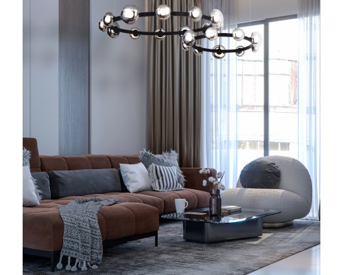 Подвесная люстра Favourite 4517-9P Svamp 9*LED*5W, 3600LM, 4000K D700*H300/1630мм