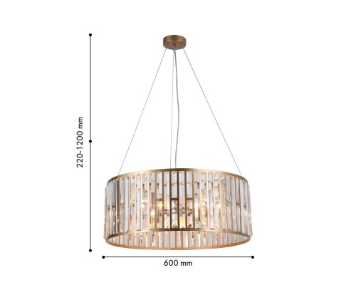 Подвесная люстра F-Promo 4483-6P Prismata 6*E14*60W D600*H220/1200мм