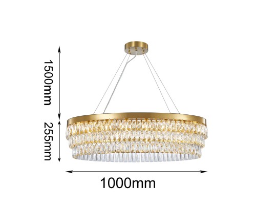Подвесная люстра Favourite 2206-16C Magnitudo 16*G9*40W L1000*W500*H260/1760мм