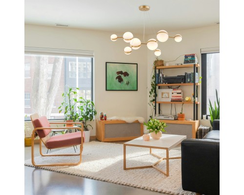 Подвесная люстра Favourite 4448-6P Asterismo LED*42W, 4610LM, 4000K D700*H1100/1350мм