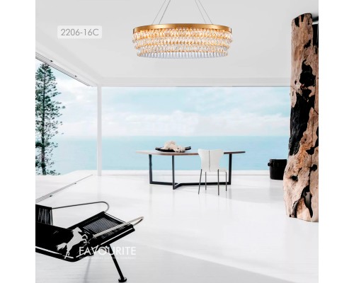 Подвесная люстра Favourite 2206-16C Magnitudo 16*G9*40W L1000*W500*H260/1760мм