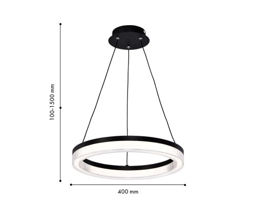 Подвесная люстра Favourite 4399-4P Cirkler LED*21W, 1838LM, 4000K, IP20 D400*H100/1500мм