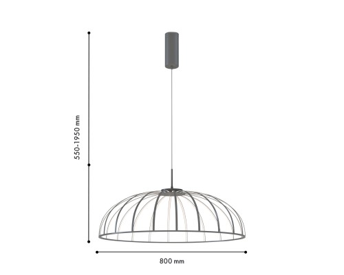 Подвесная люстра Favourite 4285-8P Vertex LED*70W, 7000LM, 4000K D800*H550/1950мм