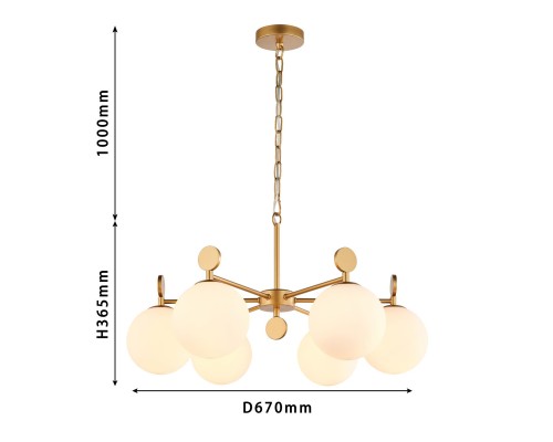 Подвесная люстра Favourite 2928-6P Absolute 6*E14*40W D670*H280/1450мм