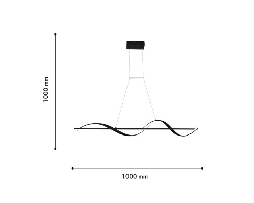 Подвесная люстра F-Promo 4180-2P Locket LED*34W + LED*41W, 3375LM, 3000-6000K, пульт L1000*W180*H220/1000мм