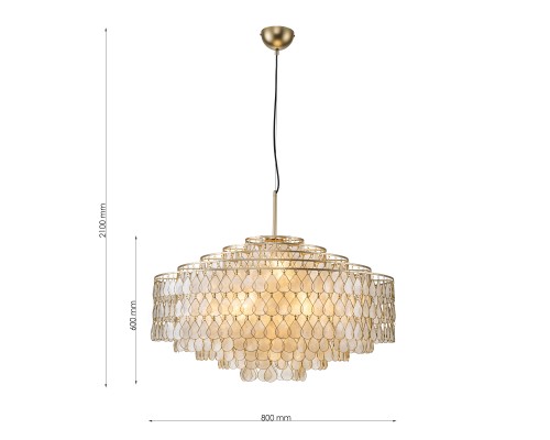 4763-10P, подвесная люстра, D800xH700/2100, 10xE14x40W, excluded