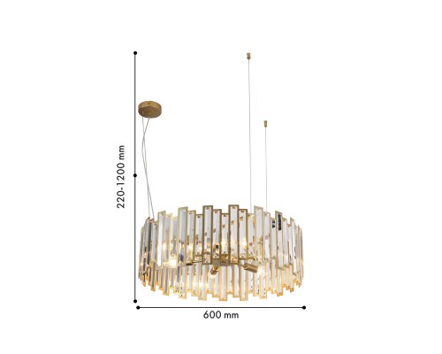 Подвесная люстра F-Promo 4484-6P Steg 6*E14*60W D600*H220/1200мм