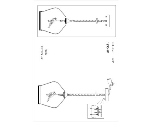 Подвесная люстра Favourite 1930-2P Chick 1*LED*9W + 1*LED*3W, 960LM, 3500K D280*H340/1140мм