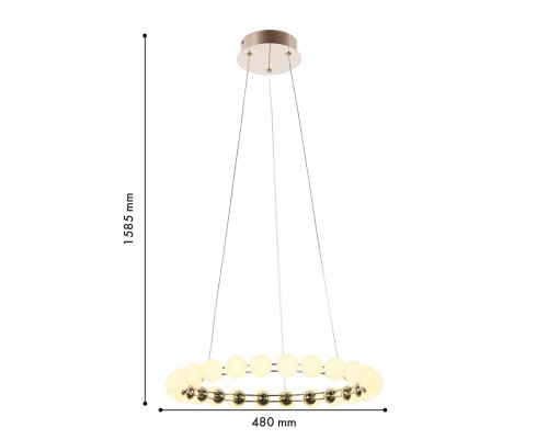 Подвесная люстра Favourite 4590-5P Helmet LED*27W, 2150LM, 4000K D480*H1585мм