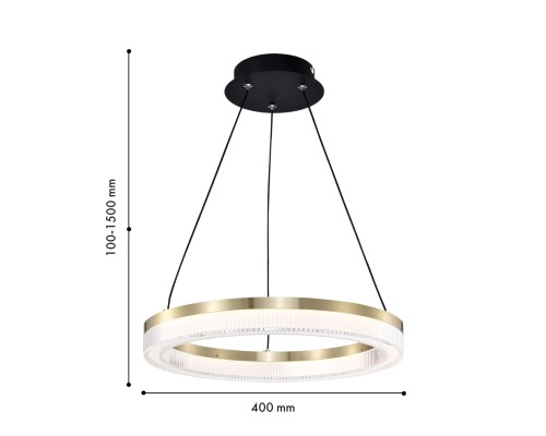 Подвесная люстра Favourite 4400-4P Cirkler LED*21W, 1838LM, 4000K, IP20 D400*H100/1500мм