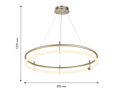 Подвесная люстра Favourite 4629-8P Girth LED*30W, 3460LM, 4000K D800*H200/1500мм
