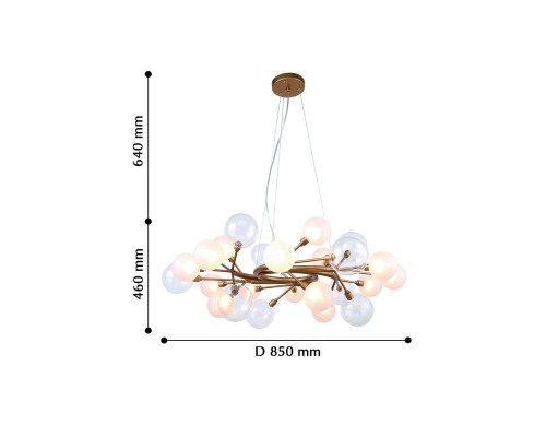 Подвесная люстра Favourite 2515-15P Babylon 15*G9*40W D850*H460/1100мм