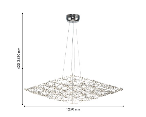 Подвесная люстра Favourite 4305-12P Thinner LED*143W, 6200LM, 3000K/4500K/6000K, remote control D1250*H420/2420мм