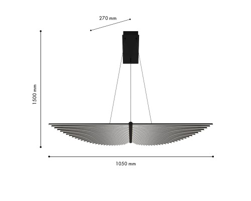 Подвесная люстра Favourite 4381-2P Vingar LED*60W, 4200LM, 4000K L1050*W270*H1500мм