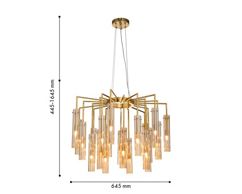 Подвесная люстра Favourite 4500-21P Orgel 21*G9*25W D645*H445/1645мм