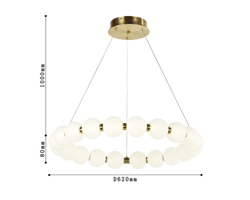 Подвесная люстра Favourite 4014-6P Gubbare LED*48W, 3840LM, 4000K D620*H80/1080мм