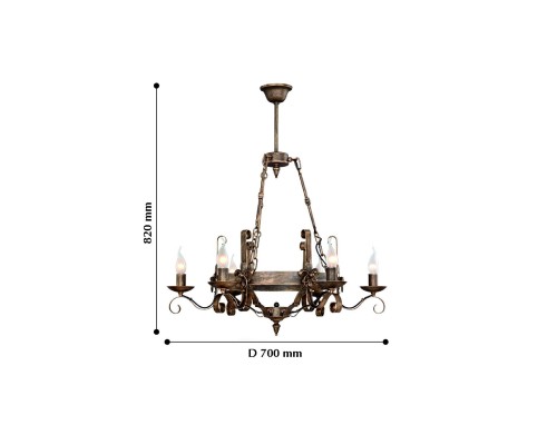 Подвесная люстра F-Promo 2159-6P Boulogne 6*E14*40W D700*H820мм