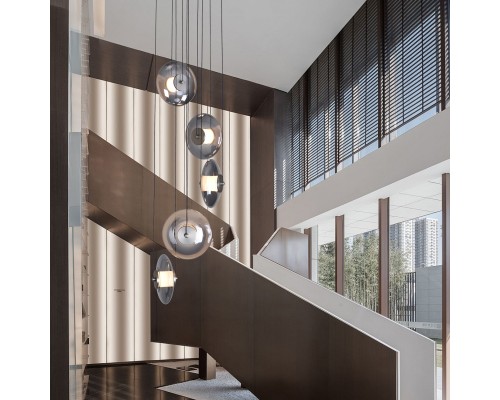 Потолочная люстра Favourite 4373-5P Rulle 5*LED*7.2W, 2520LM, 4000K, CRI>90 D400*H2190мм