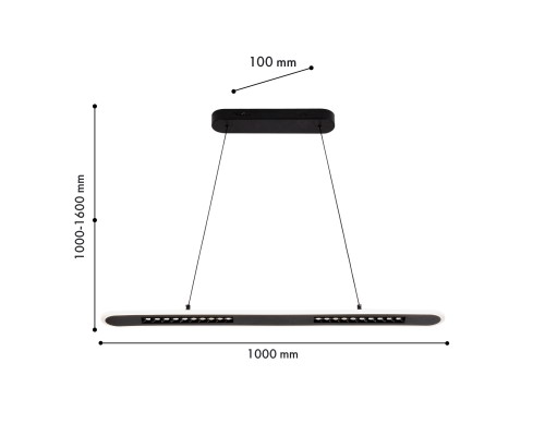 Подвесная люстра F-Promo 4473-2P Strimler LED*82W, 4460LM, 3000-6500K, пульт L1000*W100*H1000/1600мм