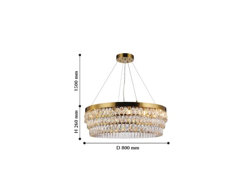 Подвесная люстра Favourite 2206-16P Magnitudo 16*G9*40W D800*H260/1760мм