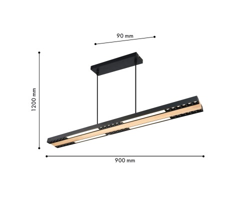 Подвесная люстра F-Promo 4440-4P Zebra LED*24W, 2500LM, 4000K L900*W90*H1200мм