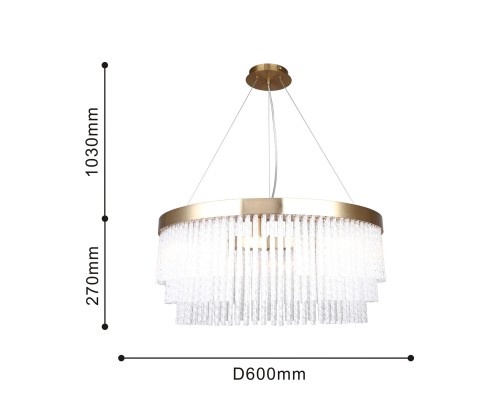 Подвесная люстра Favourite 4189-8P Bellinda 8*G9*40W D600*H350/1300мм