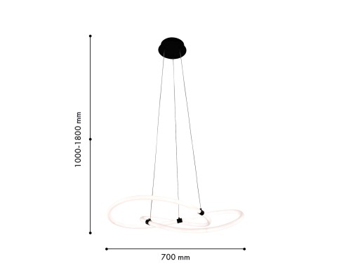 Подвесная люстра F-Promo 4471-3P Vendel LED*36W, 4000LM, 3000-6500K, пульт D700*H1000/1800мм
