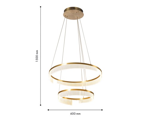 Подвесная люстра F-Promo 4678-6P Secrecy LED*50W, 3100LM, 3000K, IP20 D600*H505/1500мм