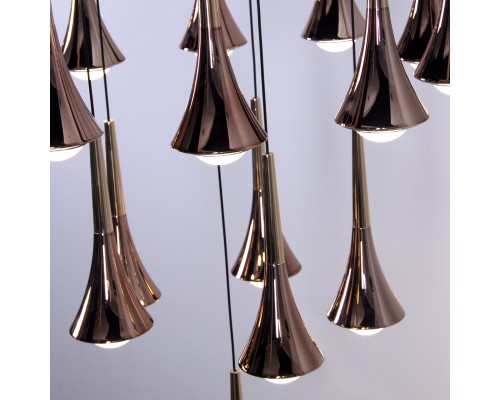 Потолочная люстра Favourite 4292-16P Tolva 16*LED*4W, 6400LM, 4000K D600*H1500/1770мм