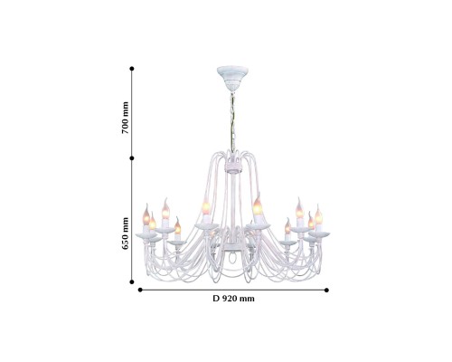 Подвесная люстра F-Promo 2164-12P Chateau 12*E14*40W D920*H650/1350мм