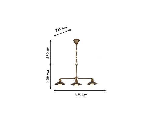 Подвесная люстра Favourite 1214-3P1 Magrib 3*E27*60W L850*W225*H420/1620мм