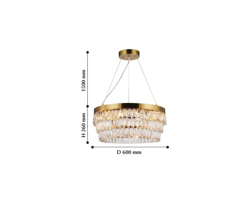 Подвесная люстра Favourite 2206-12P Magnitudo 12*G9*40W D600*H260/1760мм