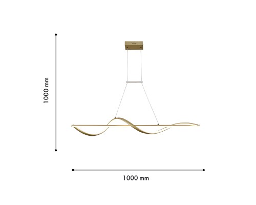 Подвесная люстра F-Promo 4181-2P Locket LED*34W + LED*41W, 3938LM, 3000-6000K, пульт L1000*W180*H220/1000мм