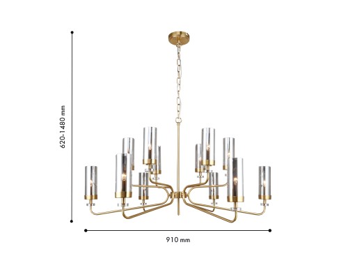 Подвесная люстра F-Promo 4620-12P Shandar 12*E14*40W D910*H620/1480мм