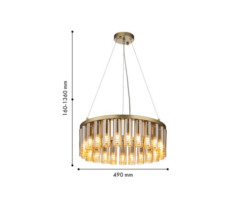 Подвесная люстра Favourite 4503-25P Slang 25*G9LED*2W, 1750LM, 3000K D490*H160/1360мм