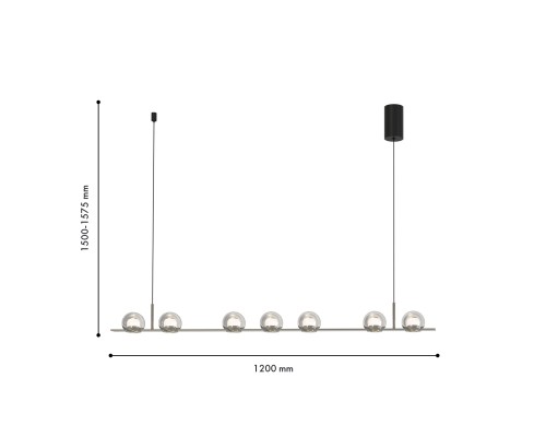 Подвесная люстра Favourite 4291-7P Rosio 7*LED*7W, 3900LM, 4000K L1200*H1500/1575мм