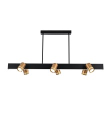 4074-6P, подвесная люстра, L1200xW190xH600, 6xGU10LEDx10W, excluded + LEDx18W, 700LM, 4000K, included