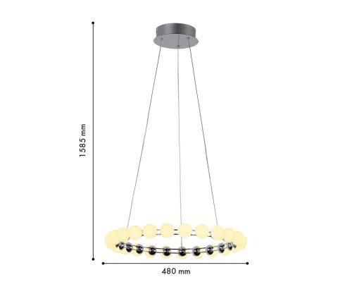 Подвесная люстра Favourite 4589-5P Helmet LED*27W, 2150LM, 4000K D480*H1585мм